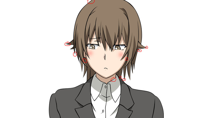 anime character with brown hair