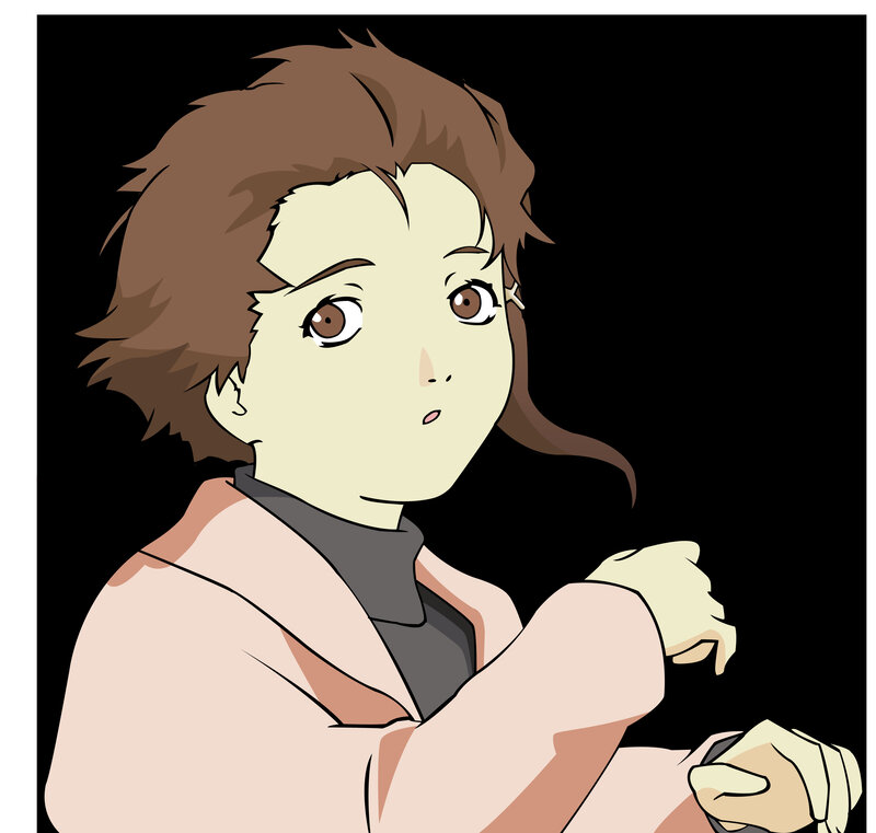 anime character with brown hair