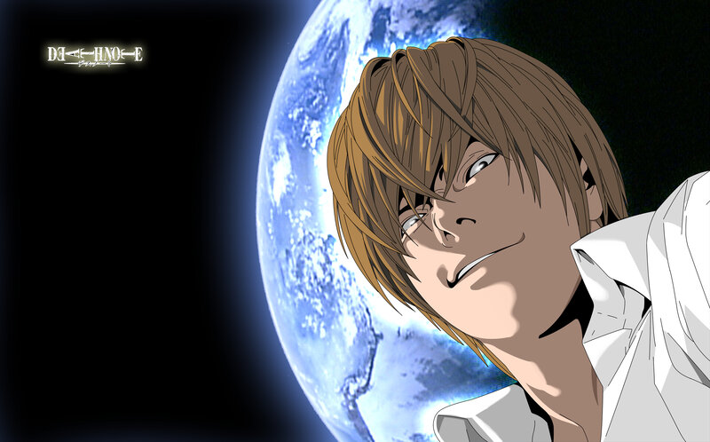 Anime Character with Brown Hair — Blue