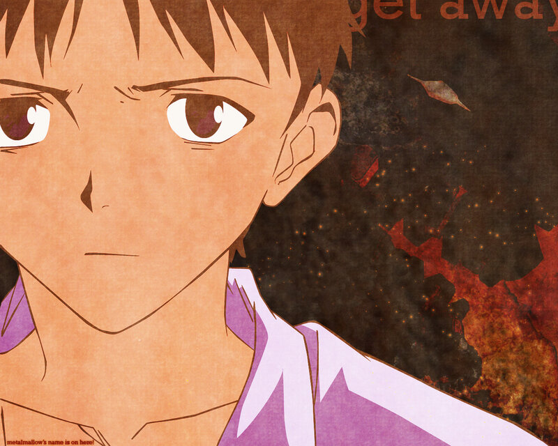 Anime Character with Brown Hair — Dramatic, Purple Shirt