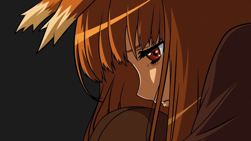 Anime Character with Brown Hair — Dramatic, Red Eyes