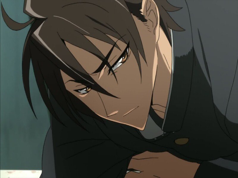 Anime Character with Brown Hair — Intense