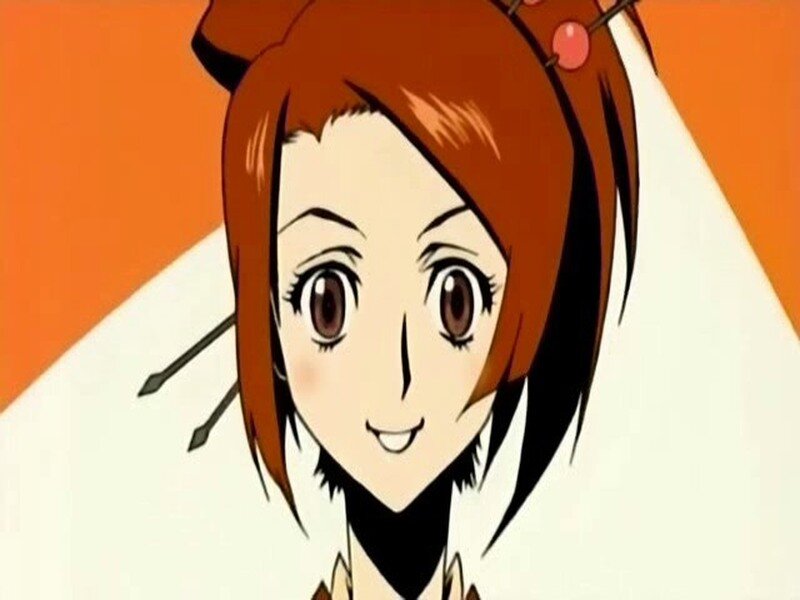 Anime Character with Brown Hair — Orange