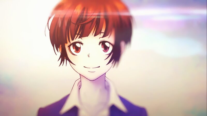 Anime Character with Brown Hair — Purple