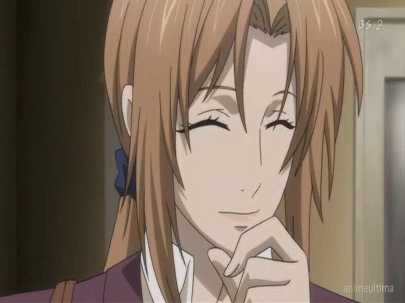 Anime Character with Brown Hair — Thoughtful