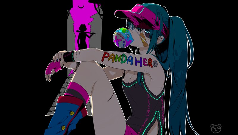 Anime Character with Bubble Gum