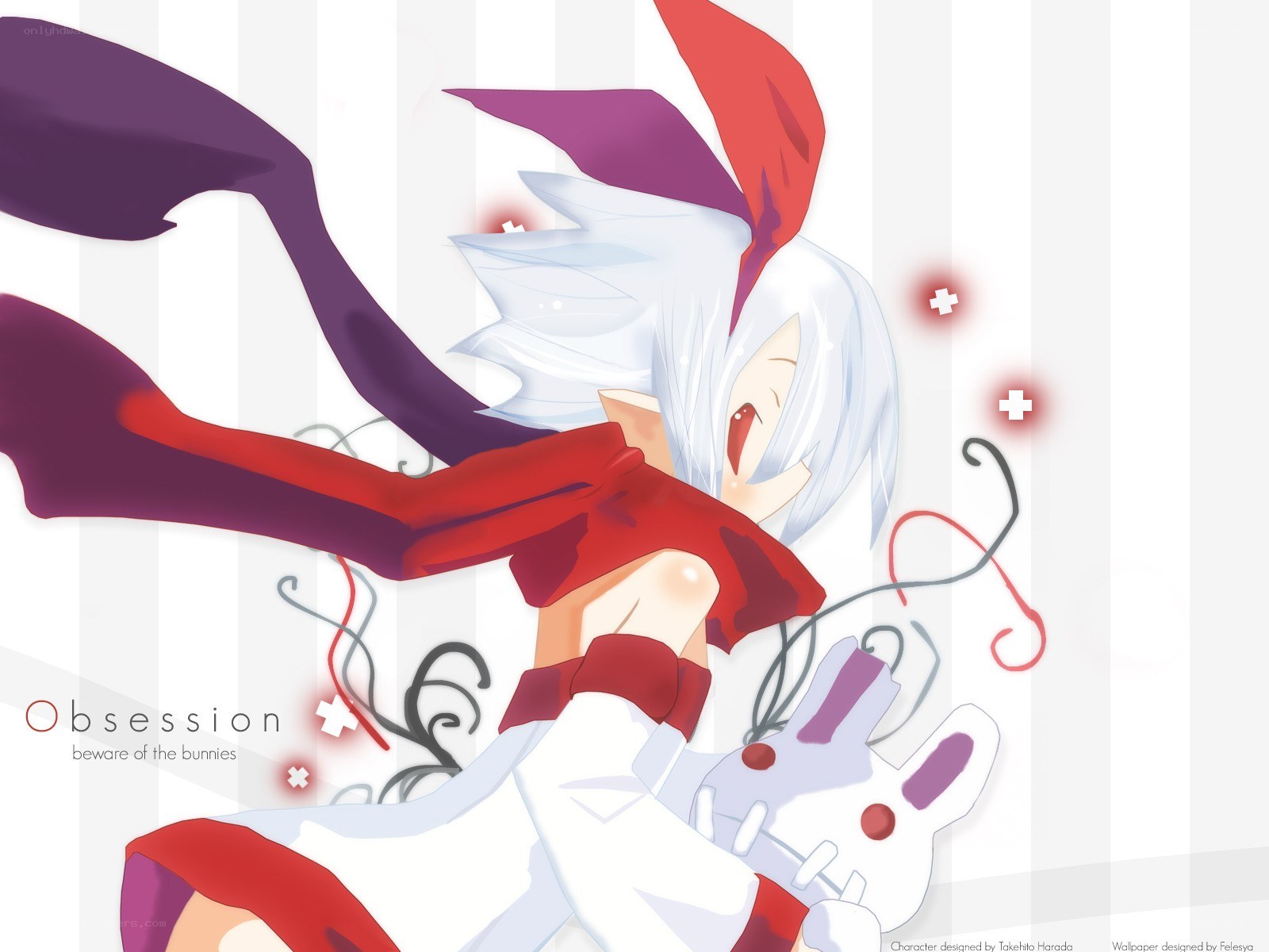 Anime character with bunny ears