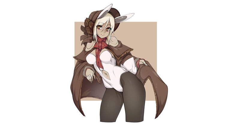 Anime Character with Bunny Ears — Brown