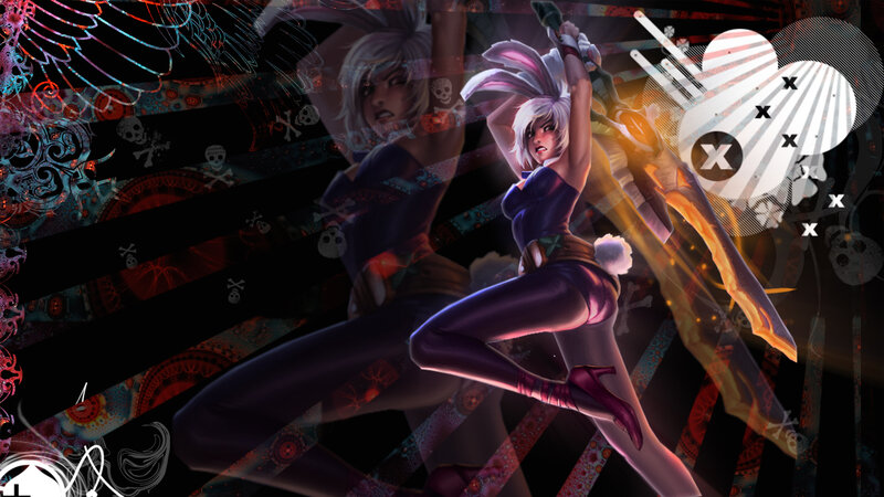Anime Character with Bunny Ears — Purple