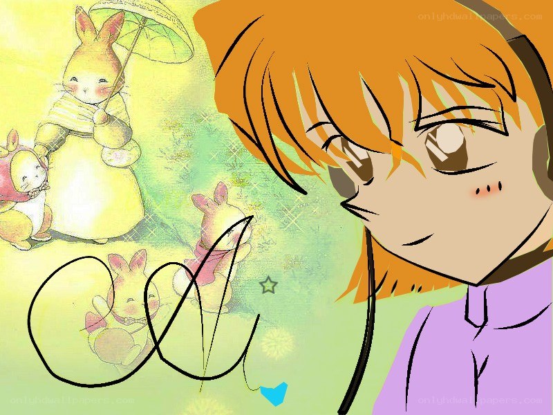 anime character with bunny illustration
