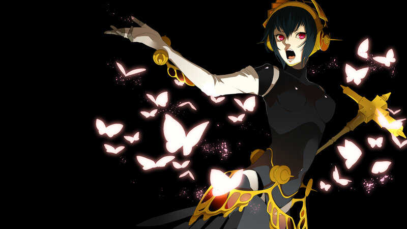 anime character with butterflies