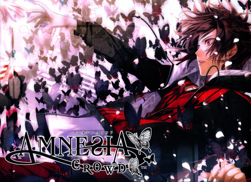 Anime Character with Butterflies — Black, Dramatic, Manga