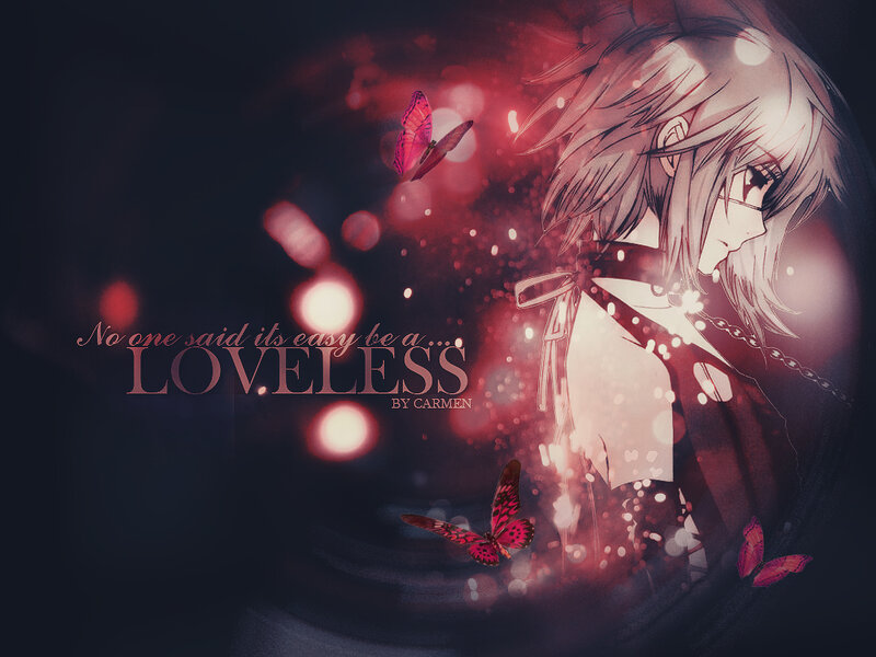 Anime Character with Butterflies — Red