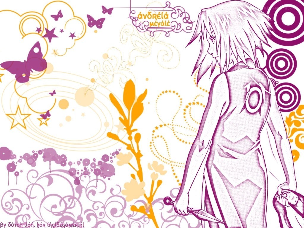 anime character with butterfly background
