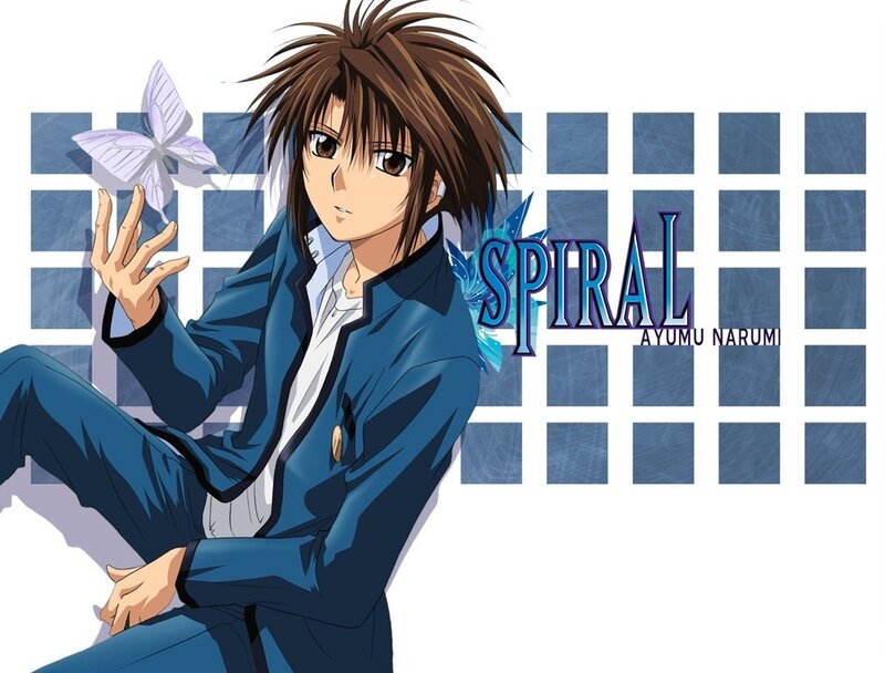 Anime Character with Butterfly — Blue, Calm, School Uniform