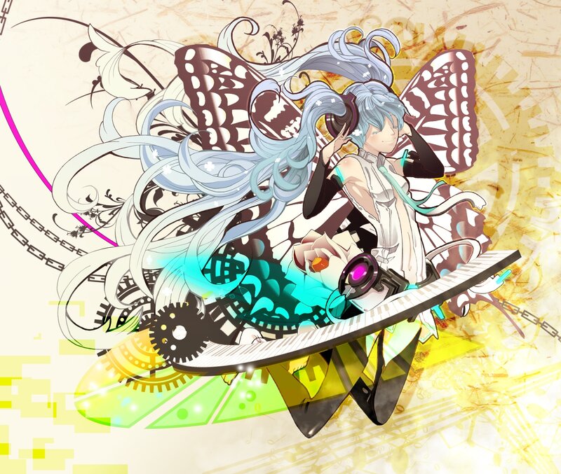 Anime character with butterfly wings