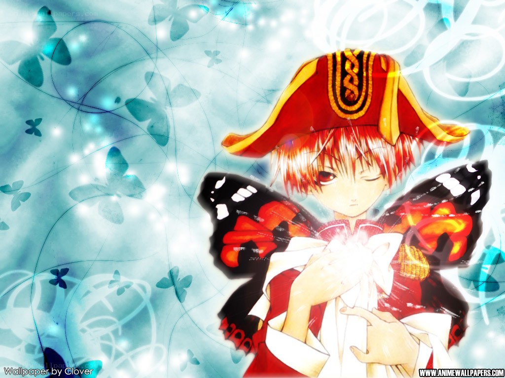 Anime character with butterfly wings