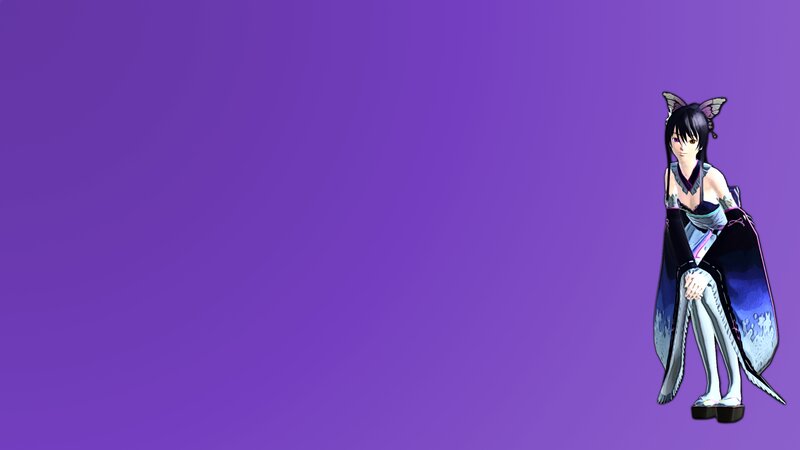Anime Character with Butterfly Wings — Purple, Calm