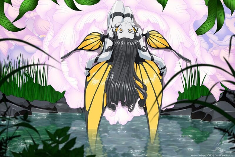 Anime Character with Butterfly Wings — Yellow