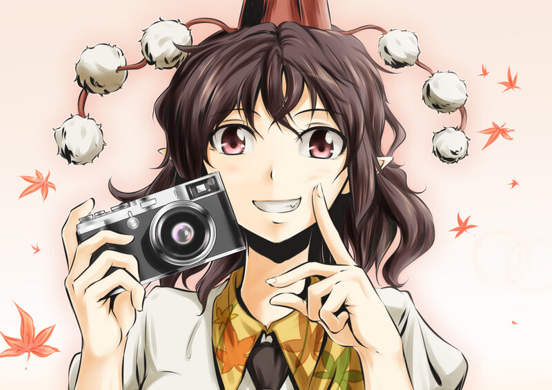 Anime Character with Camera — Brown, Playful