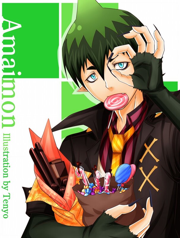 Anime character with candy