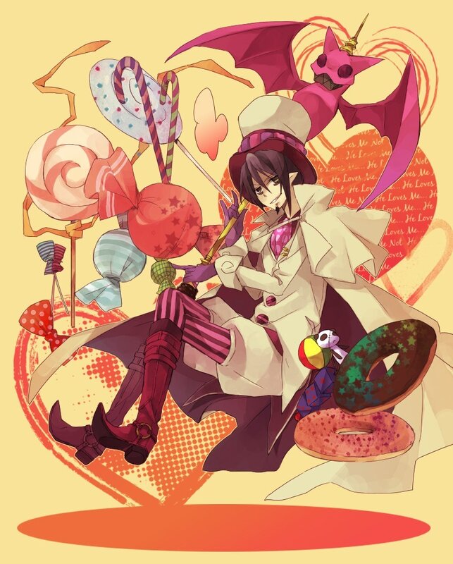 anime character with candy