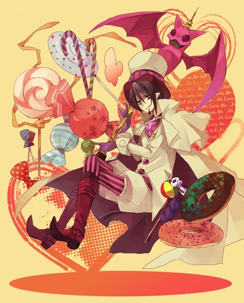 anime character with candy