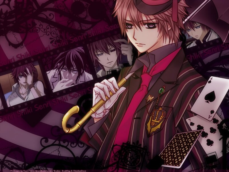Anime character with cane and cards