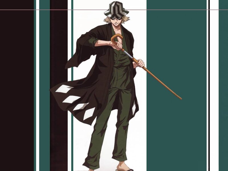 Anime Character with Cane — Green