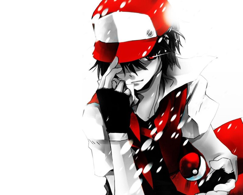 Anime Character with Cap — Red, Dramatic