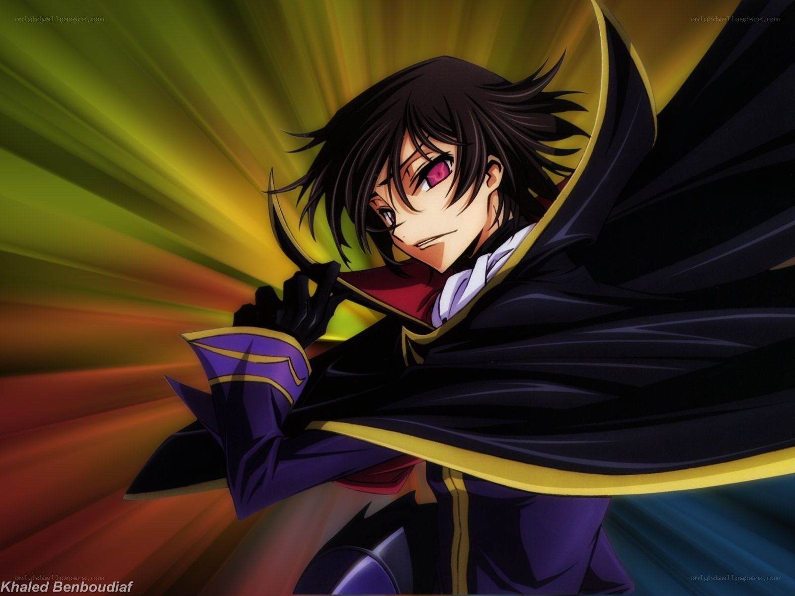 anime character with cape