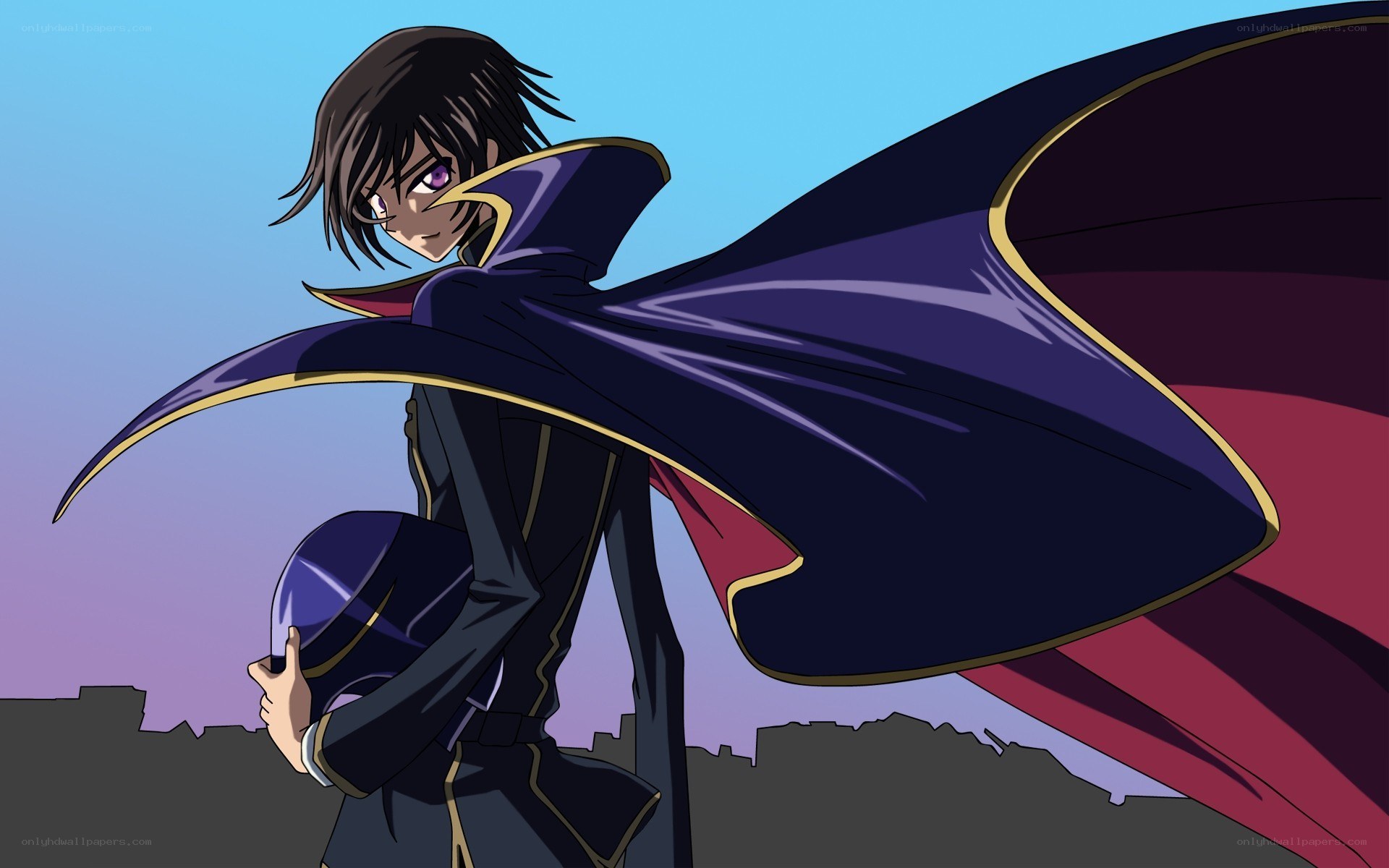 anime character with cape
