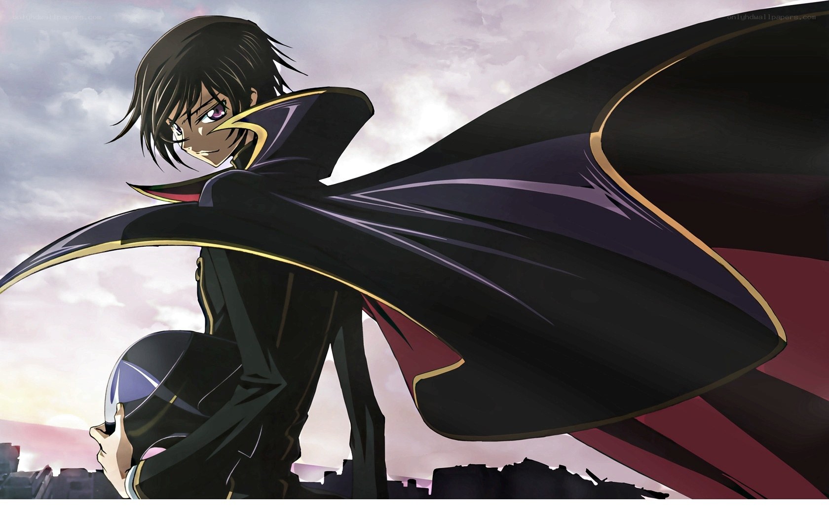 anime character with cape