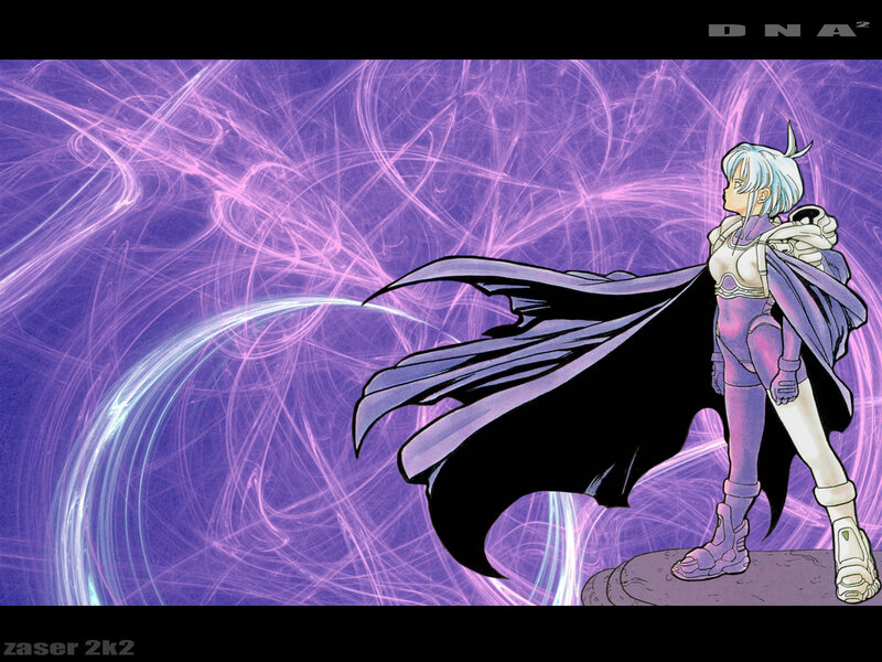 Anime Character with Cape — Purple, Dramatic, Manga