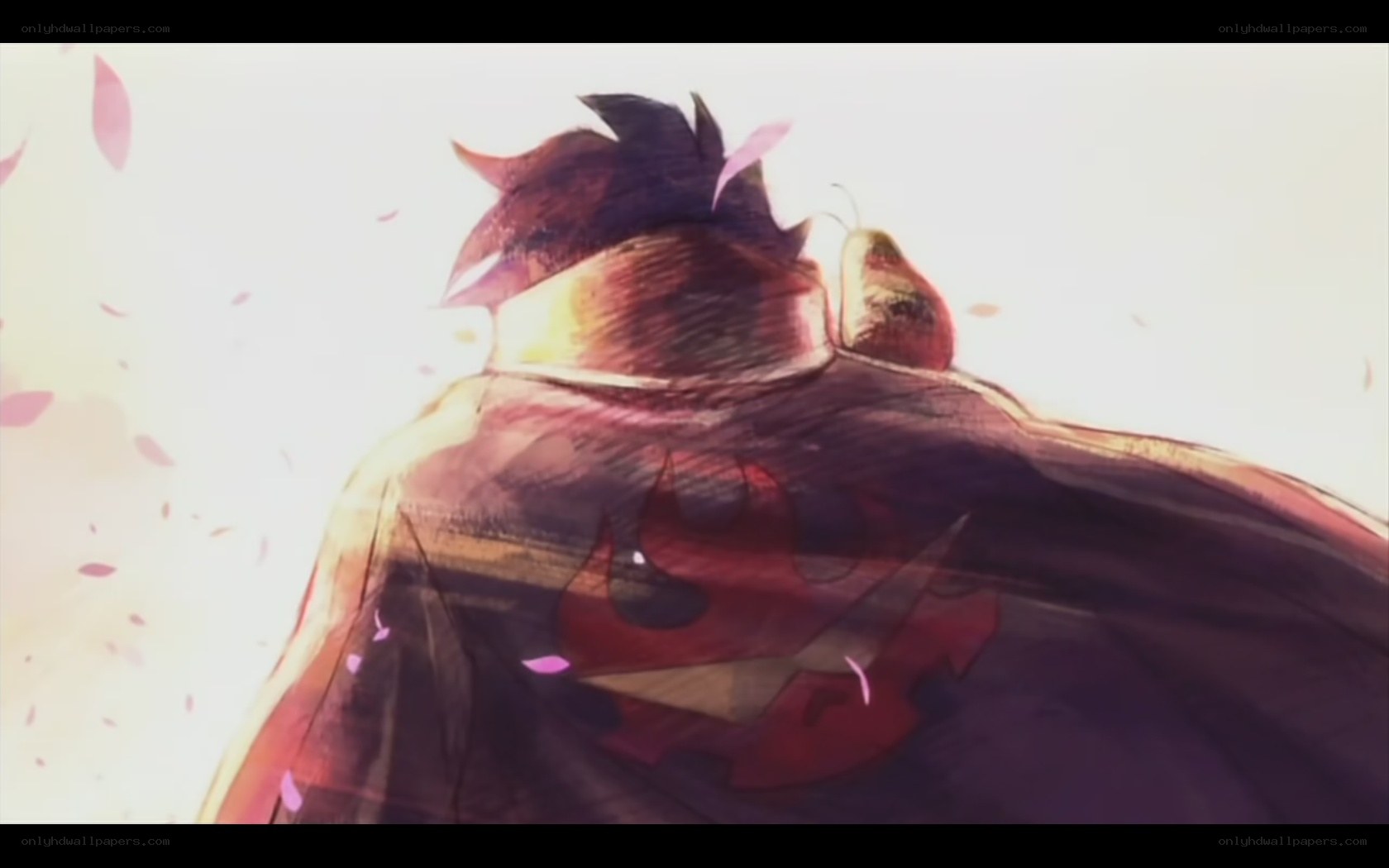 anime character with cape