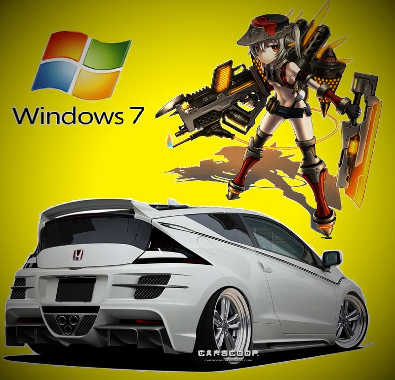 Anime Character with Car — Yellow