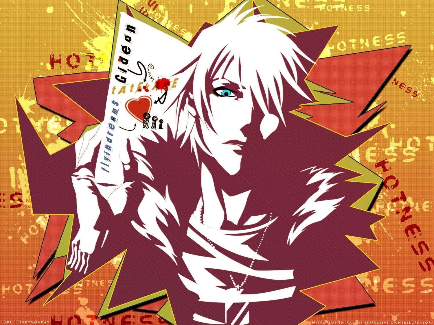 anime character with card