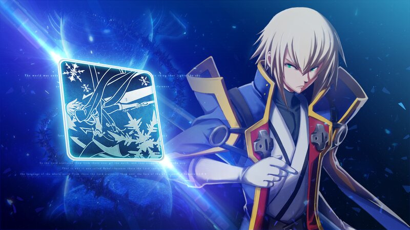 Anime Character with Card — Blue, Dramatic, Night