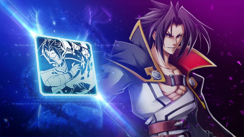 Anime Character with Card — Blue, Dramatic