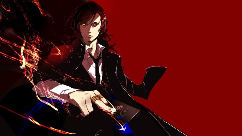 Anime Character with Card — Red