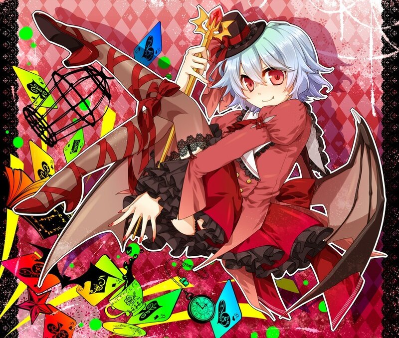 anime character with cards and wings