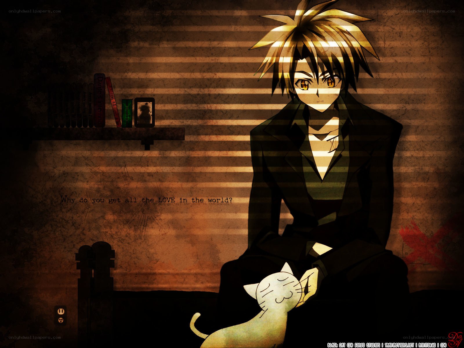 Anime character with cat