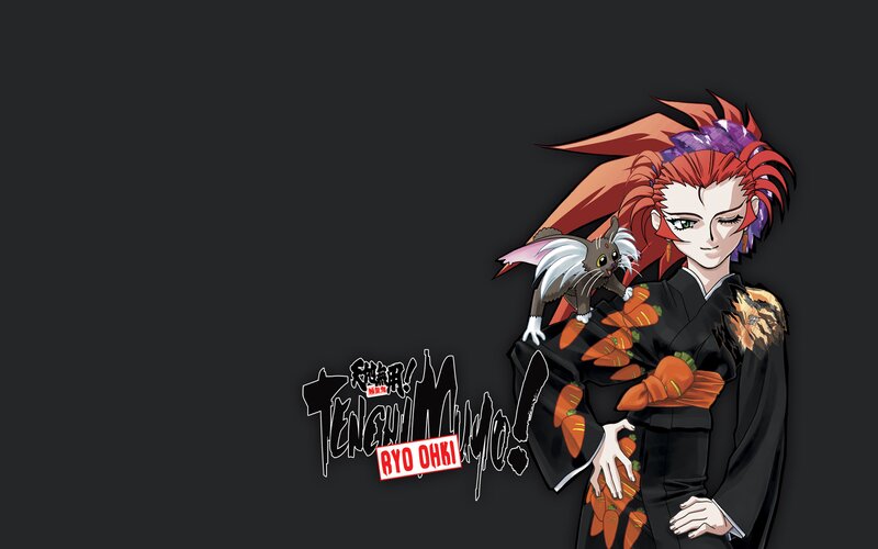 Anime Character with Cat — Black, Confident