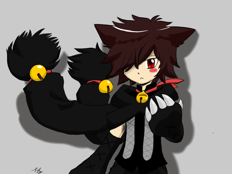 anime character with cat ears