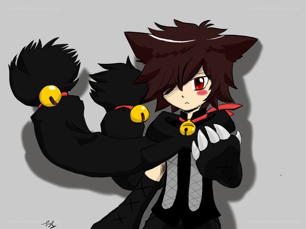 anime character with cat ears