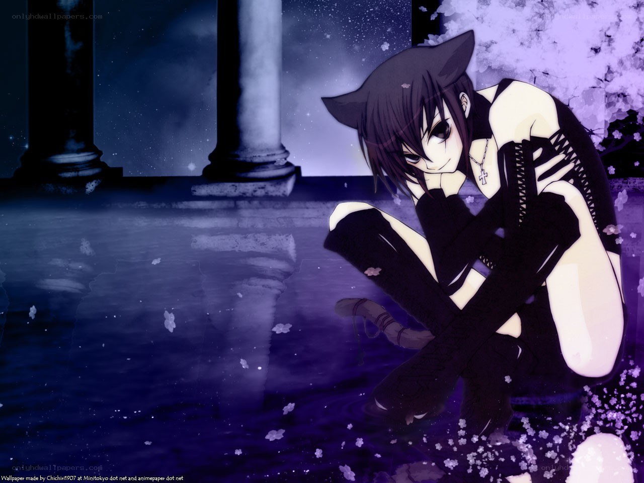 anime character with cat ears