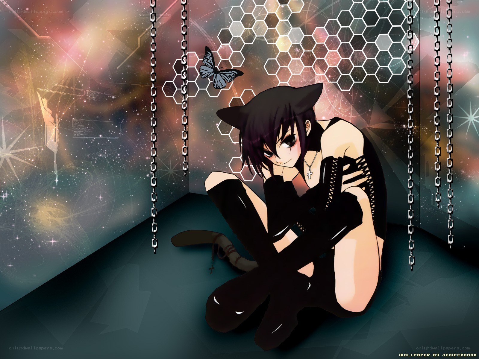 anime character with cat ears