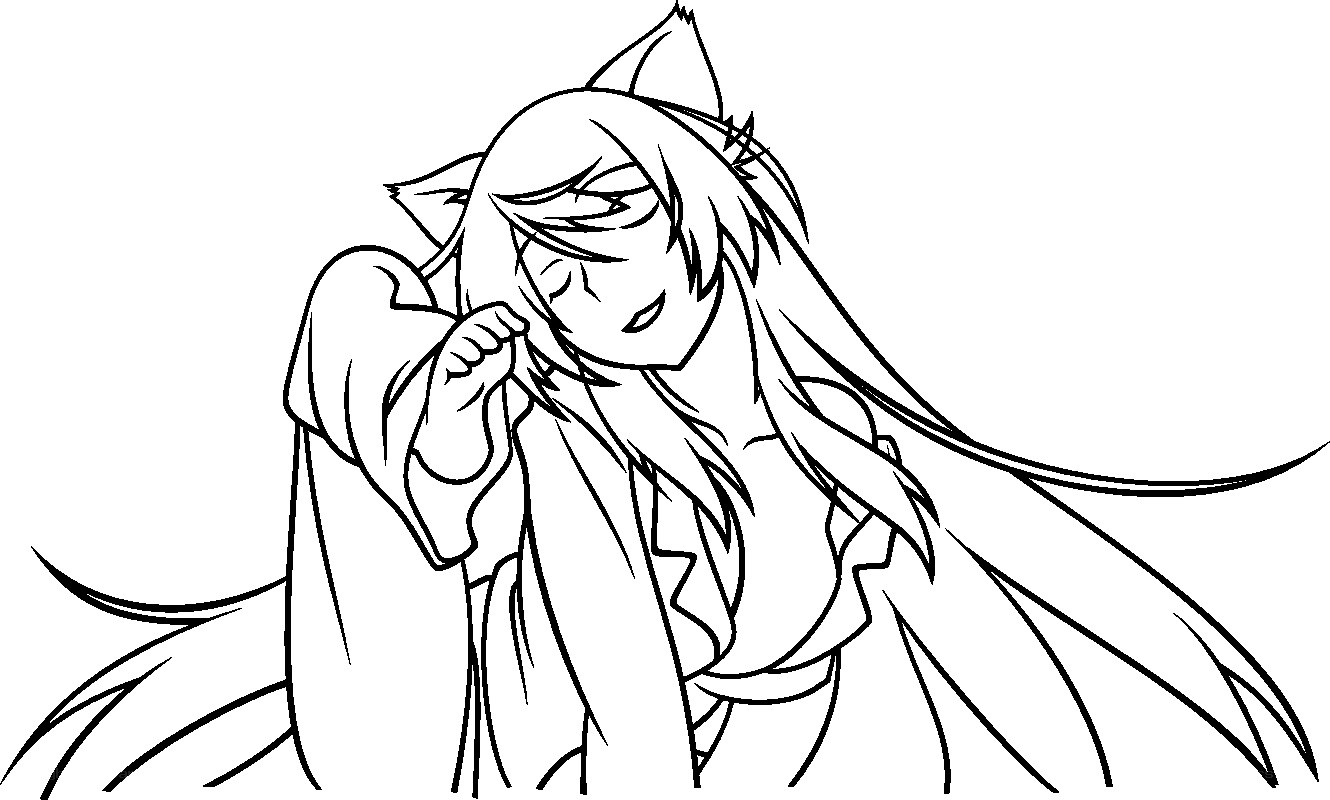 anime character with cat ears