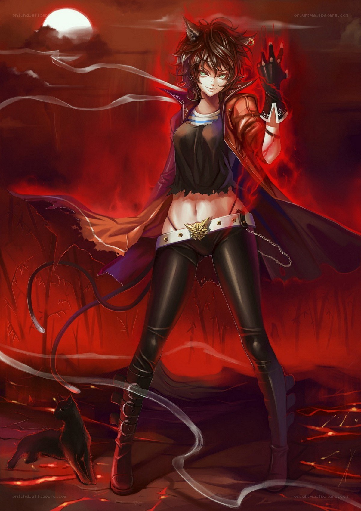 anime character with cat ears