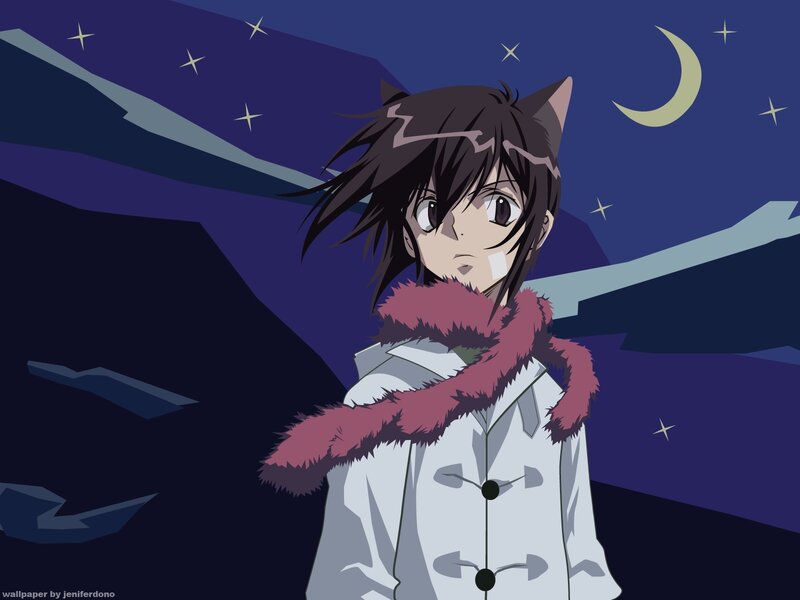 Anime Character with Cat Ears — Blue, Calm